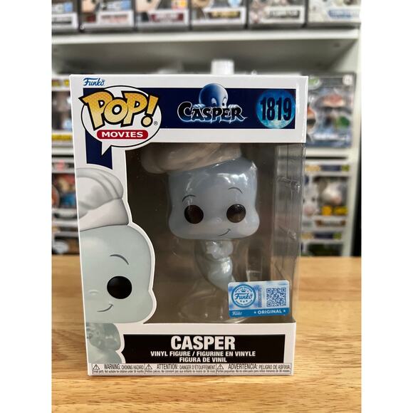 NEW IN HAND EXCLUSIVE Casper Friendly Ghost w/ Chef's Hat Funko Pop #1819 Movies - Picture 1 of 6